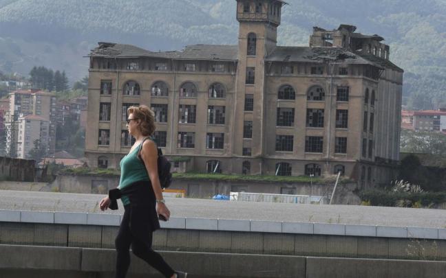 El tejado del bello edificio que alberg&oacute; una f&aacute;brica de harinas est&aacute; pr&aacute;cticamente hundido.