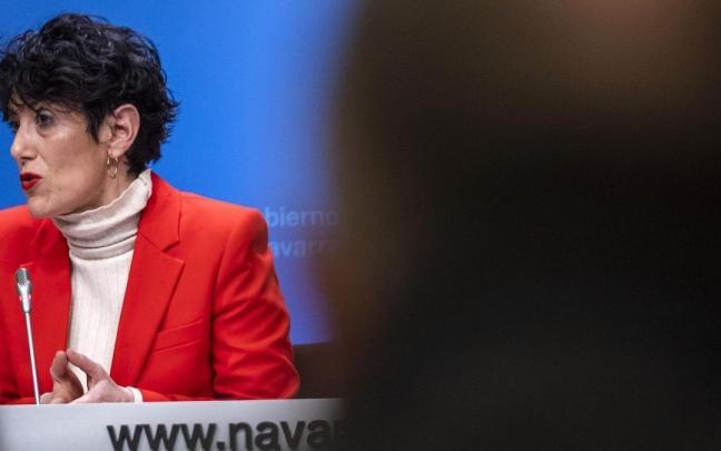 La consejera Elma Saiz, explicando los datos de recaudación de 2022.