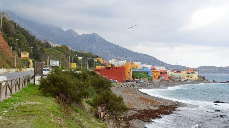 Costa de la barriada ceutí de Benzú