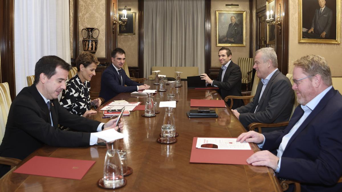 Un momento de la reunión.