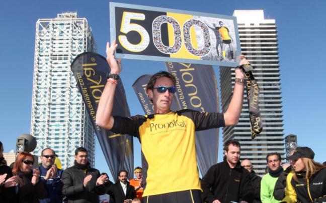 Abad, tras cumplir el reto de los 500 maratones en 500 días.