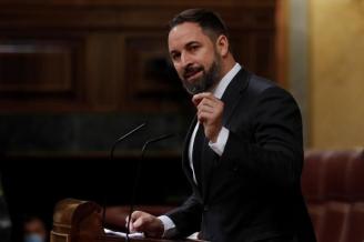 Santiago Abascal, durante un pleno en el Congreso.