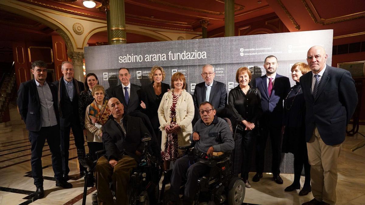 Los galardonados en la XXXIV edición de los Premios Sabino Arana.