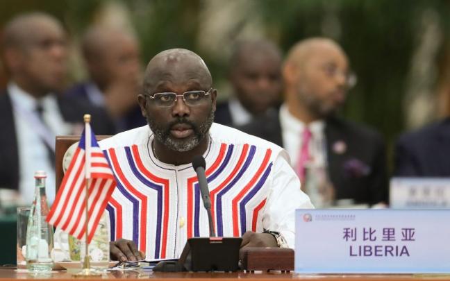 El presidente de Liberia, George Weah, en Pekín, China. El presidente de Liberia, George Weah, en Pekín, China.