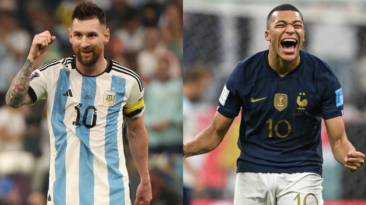 Leo Messi (Argentina) y Kylian Mbappé (Francia)