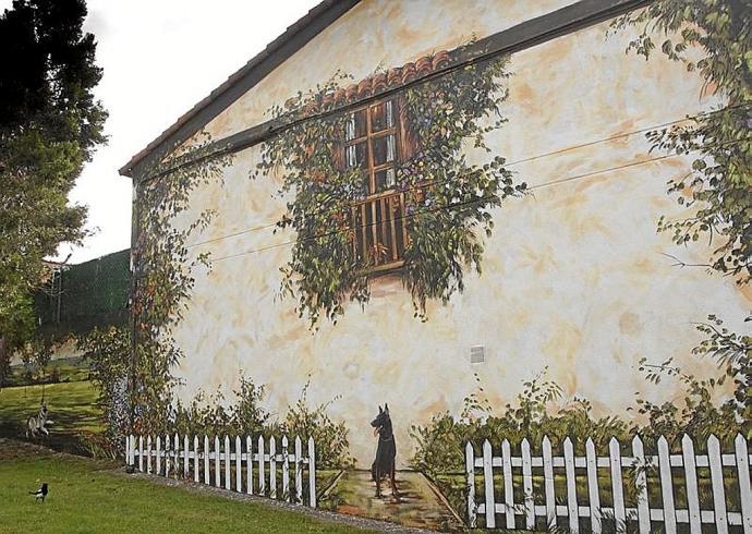 Detalle de uno de los murales de Barriga, en Abetxuko. Foto: J. Chavarri