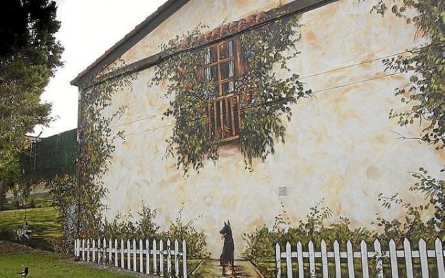 Detalle de uno de los murales de Barriga, en Abetxuko. Foto: J. Chavarri