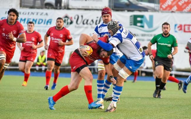 Oier Goia, del Ampo Ordizia, en el encuentro ante el Belenos.