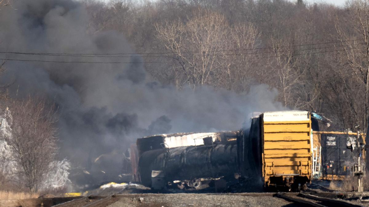 El tren accidentado.