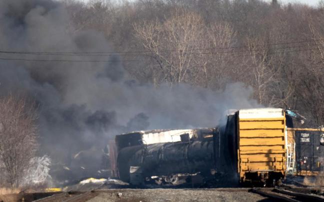 El tren accidentado.