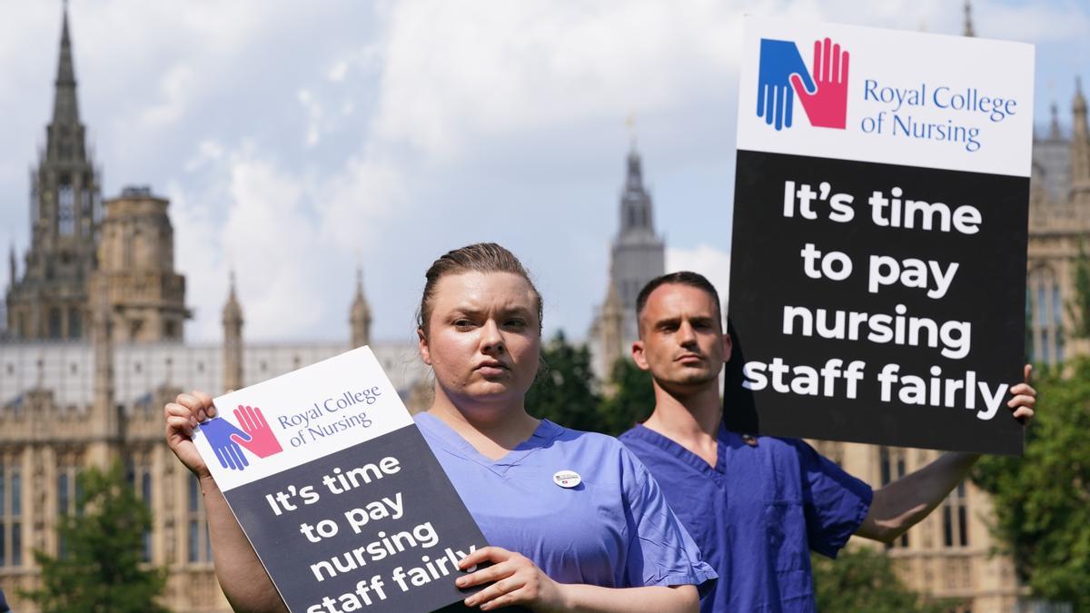 Huelga del Royal College of Nursing (RCN) en el Reino Unido.