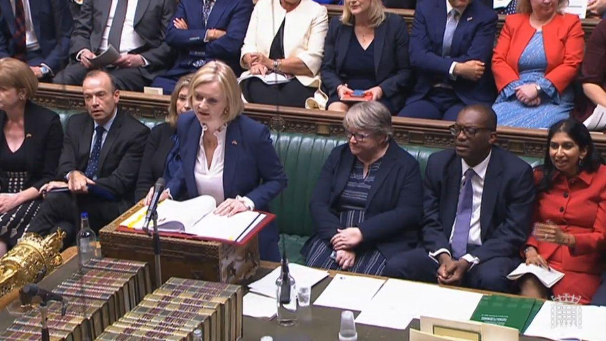 Liz Truss en el parlamento británico.
