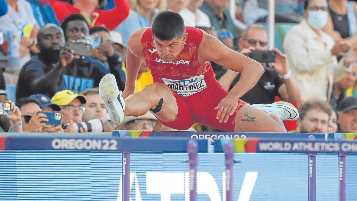 Asier Martínez, en el reciente Campeonato del Mundo celebrado en Eugene (Estados Unidos). | FOTO: EFE