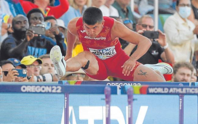 Asier Martínez, en el reciente Campeonato del Mundo celebrado en Eugene (Estados Unidos). | FOTO: EFE Asier Martínez, en el reciente Campeonato del Mundo celebrado en Eugene (Estados Unidos). | FOTO: EFE