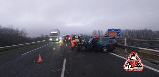 Accidente de este sábado en la A1.