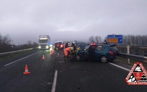 Accidente de este sábado en la A1.