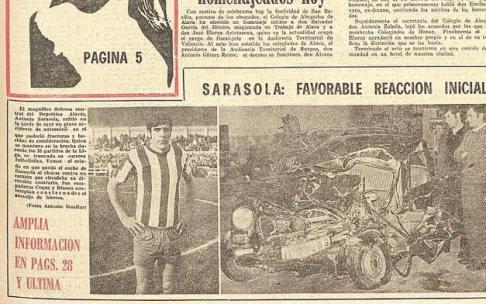 Accidente de Andoni Sarasola en la N-1. Dos días más tarde fallecerá