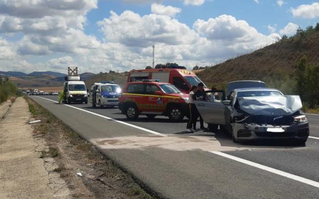 Accidente de tráfico en la A-1.