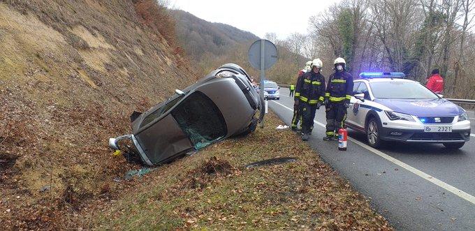 Accidente de este domingo en Azaceta.