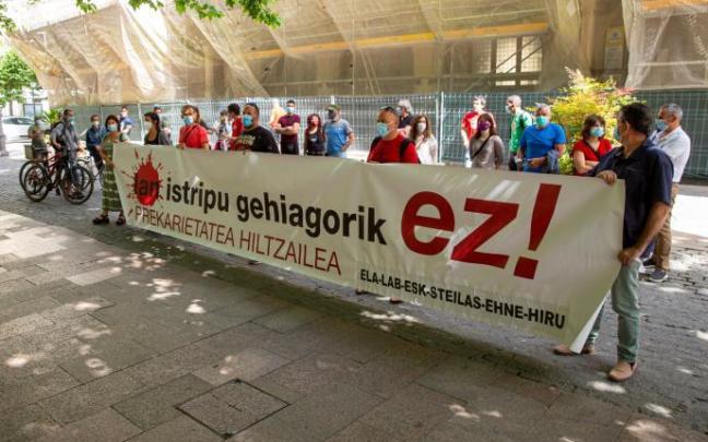 Concentración contra los accidentes laborales.