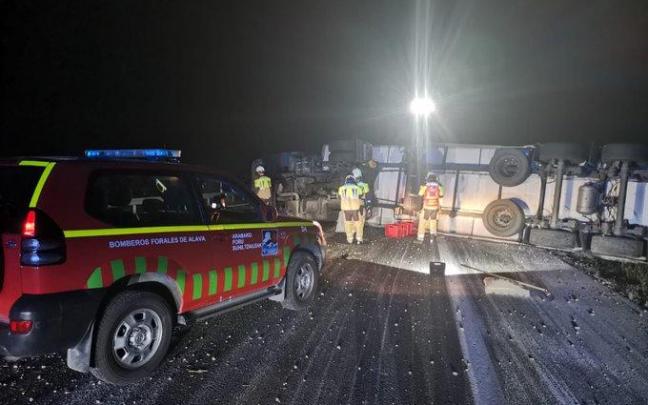 Accidente de camión en la AP-1.