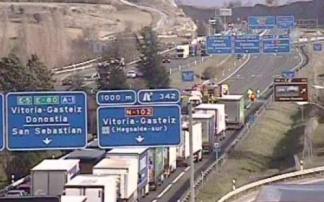 Imagen de la cámara de seguridad a la altura de la carretera afectada.