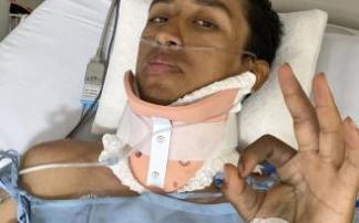 Bernal, en el hospital. Bernal, en el hospital.