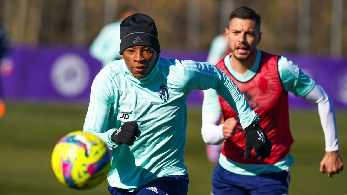 Lance de un entrenamiento esta semana en Valladolid.