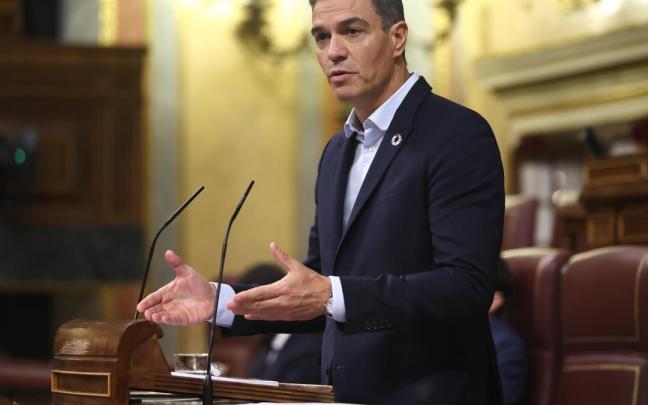 Pedro Sánchez, este jueves en el Congreso.
