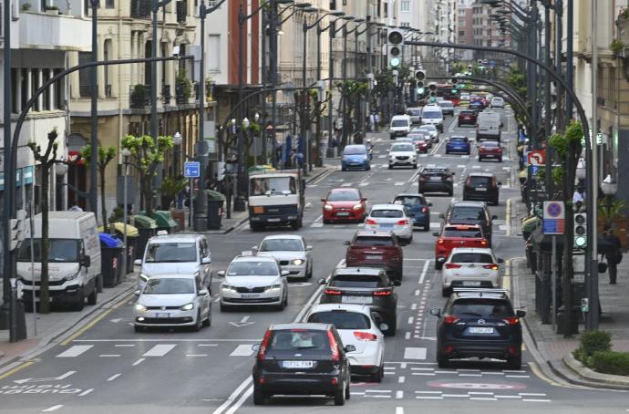 El centro de Bilbao absorbe casi la mitad de los flujos de vehículos.