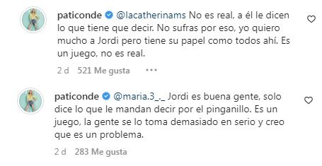 Las declaraciones sobre Jordi Cruz.
