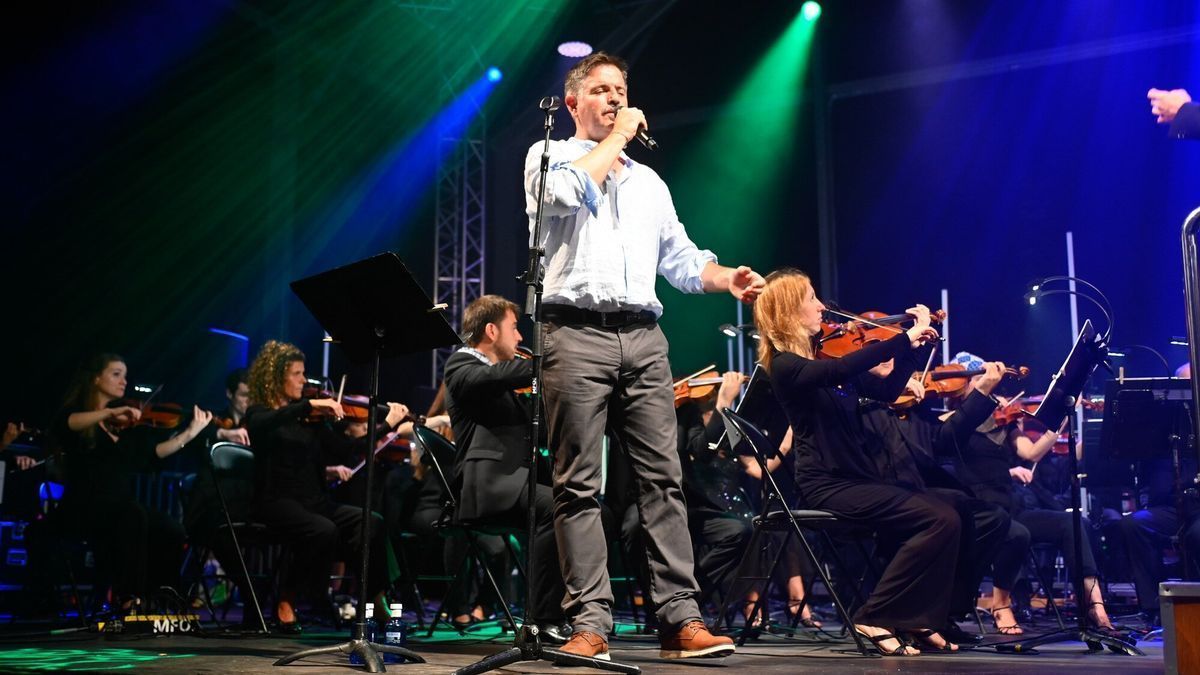Mikel Urdangarin, con la Bilboko Orkestra Sinfonikoa.