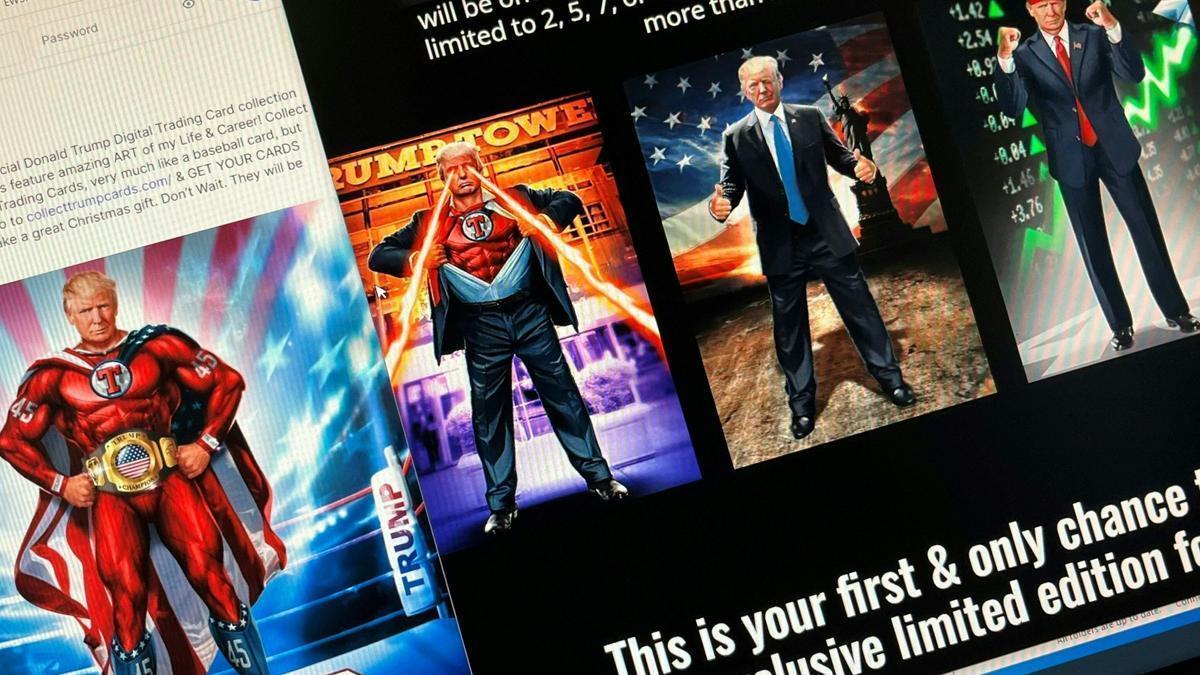 Algunos de los cromos digitales de Trump.
