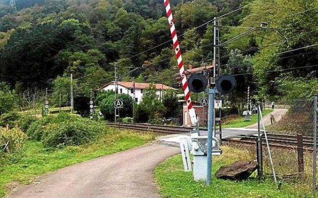 Paso a nivel en Anoeta en 2019 Paso a nivel en Anoeta en 2019