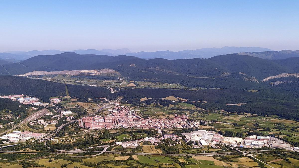 Vista general de Alsasua desde la cruz de Bargagain.