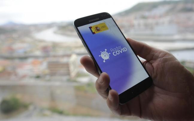 Imagen en un móvil con la aplicación Radar COVID.
