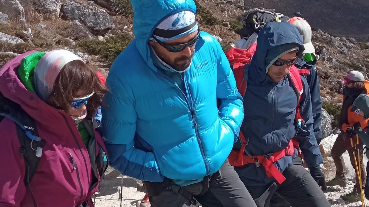 Miguel Ángel Roldán, en un momento de la subida.