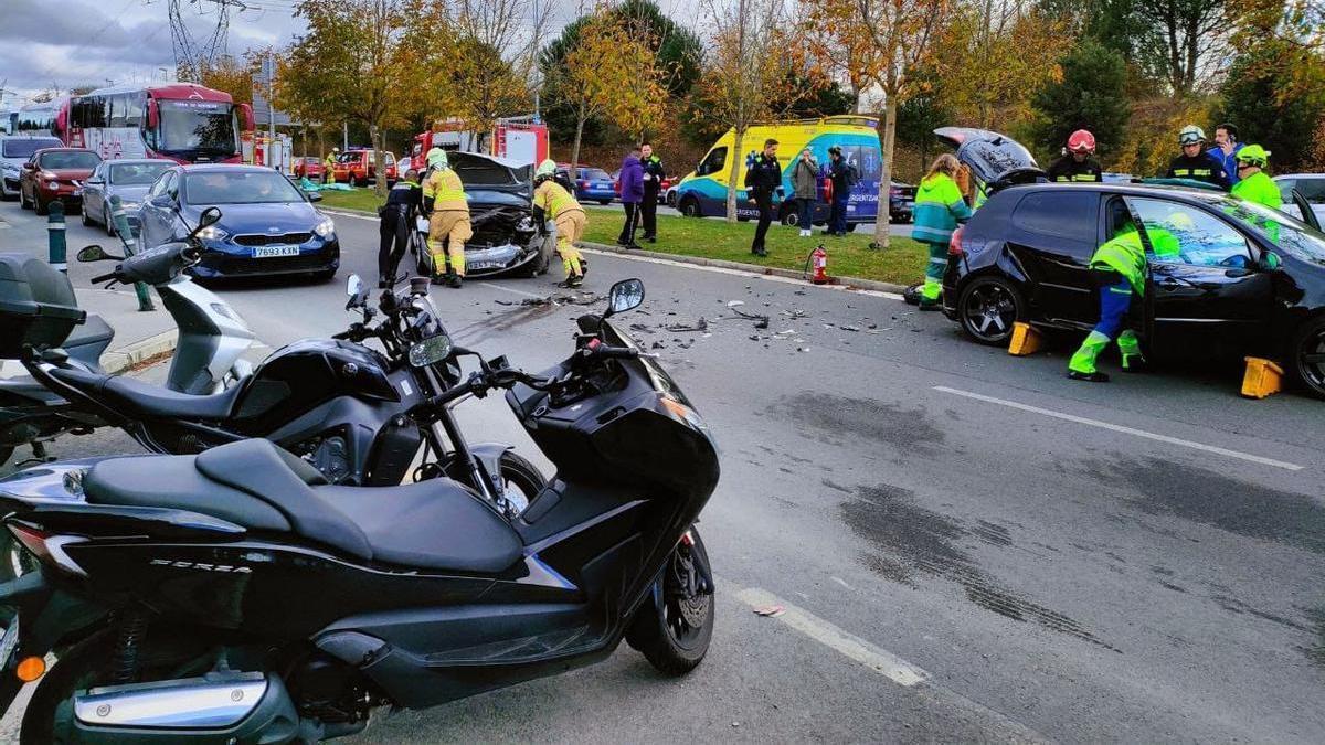 Imagen del accidente frente a Mercedes