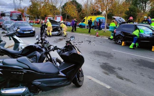 Imagen del accidente frente a Mercedes