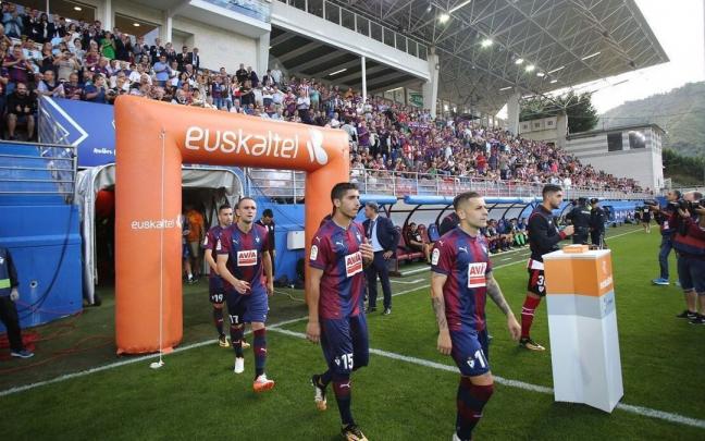 Kike García, Cote y Rubén Peña, durante su etapa en el Eibar