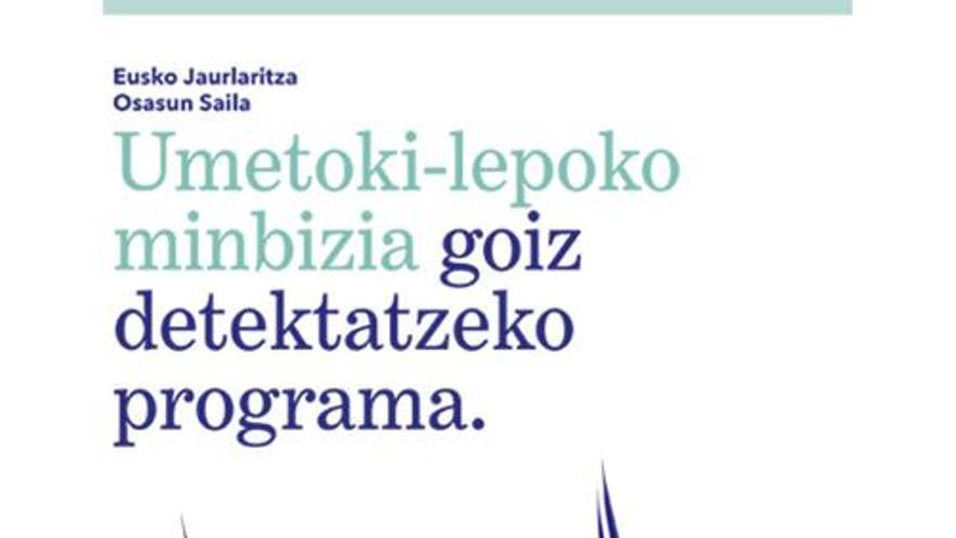 Umetoki-lepoko minbizia goiz detektatzeko programaren kartela