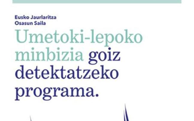 Umetoki-lepoko minbizia goiz detektatzeko programaren kartela