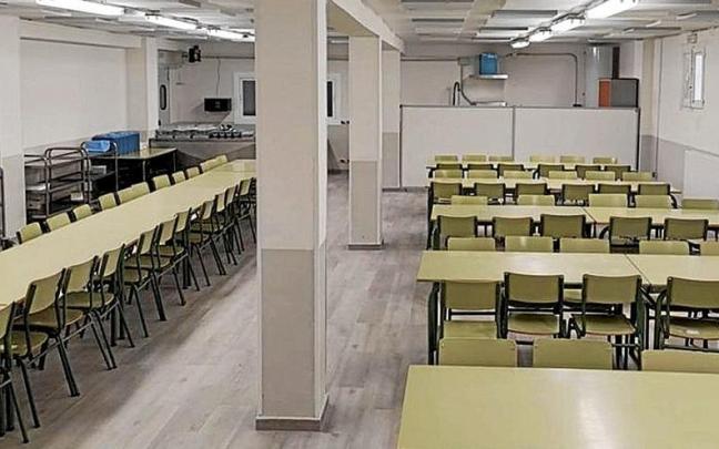 Imagen del nuevo comedor que han habilitado en el colegio adrianés. Imagen del nuevo comedor que han habilitado en el colegio adrianés.