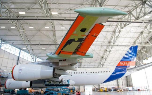 Fabricación de piezas para un Airbus en Aernnova en la planta de Berantevilla