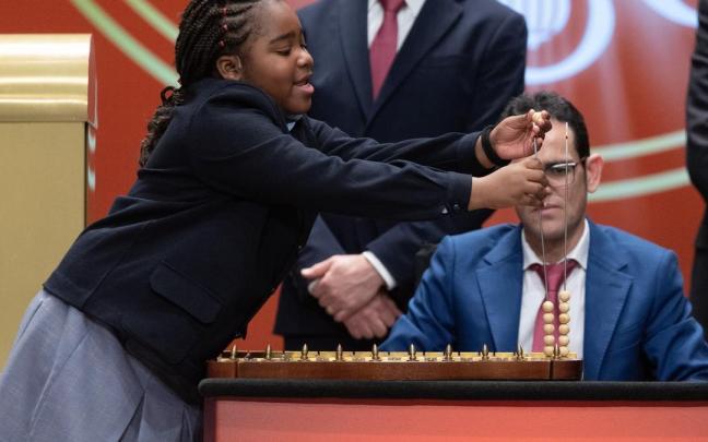 Imagen del sorteo de la Lotería de Navidad.