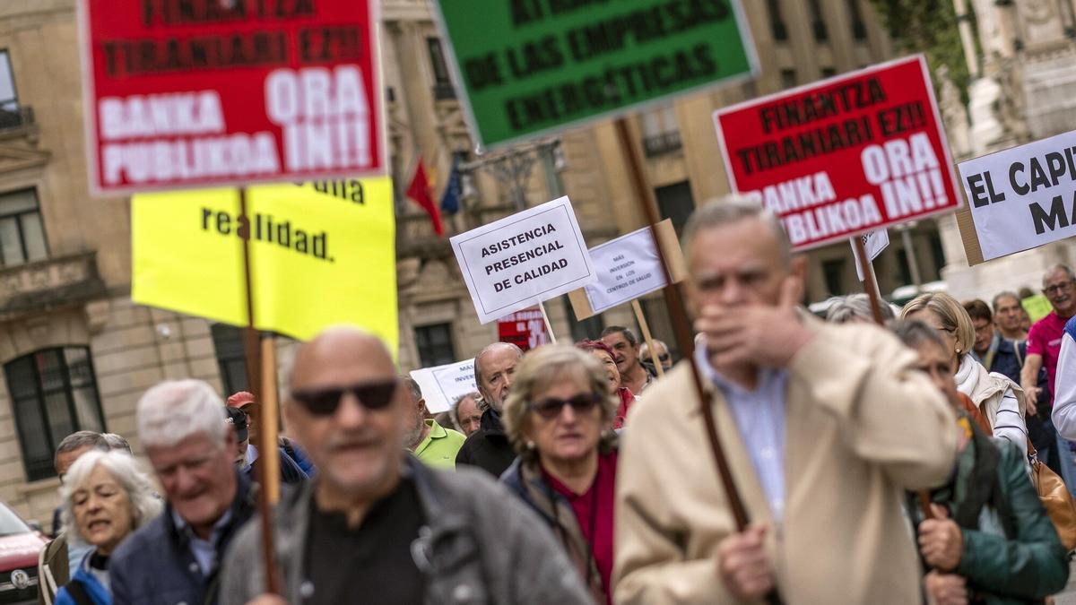 Manifestación de Pensionistas en Pamplona