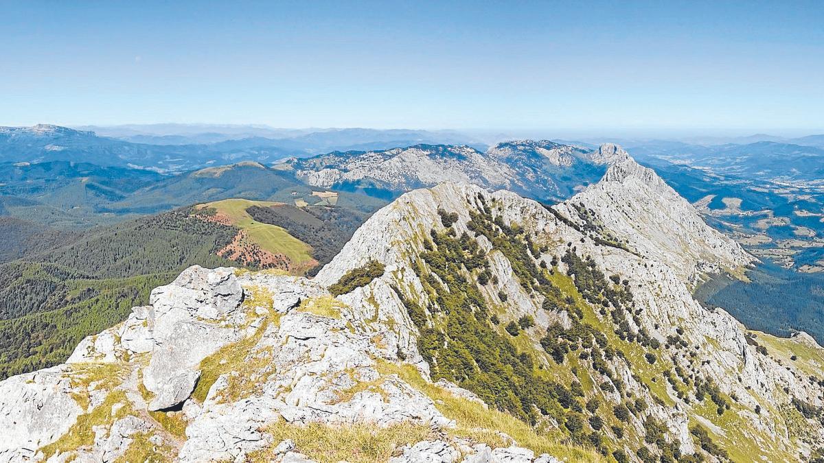 Las vistas desde Urkiola son espectaculares.