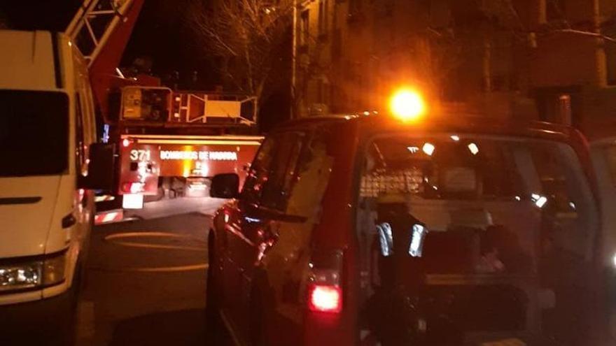 Incendio de chimenea en un bloque de viviendas de Estella