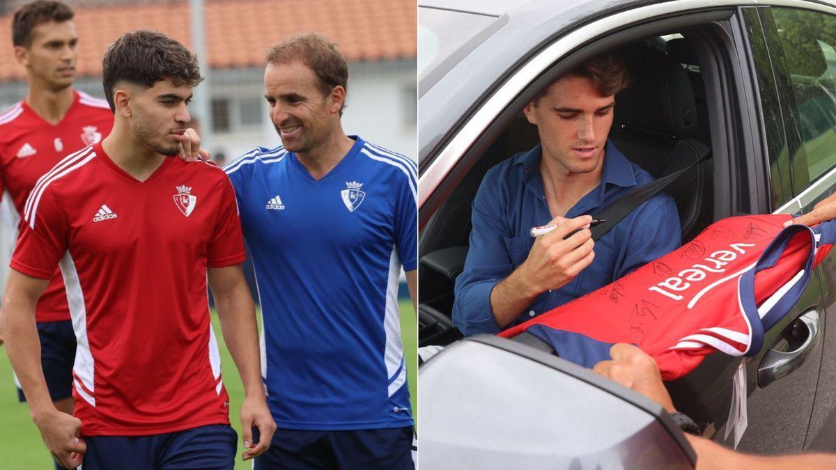 Arrasate da la bienvenida a Abde en Tajonar y Javi Martínez se despide de la afición.