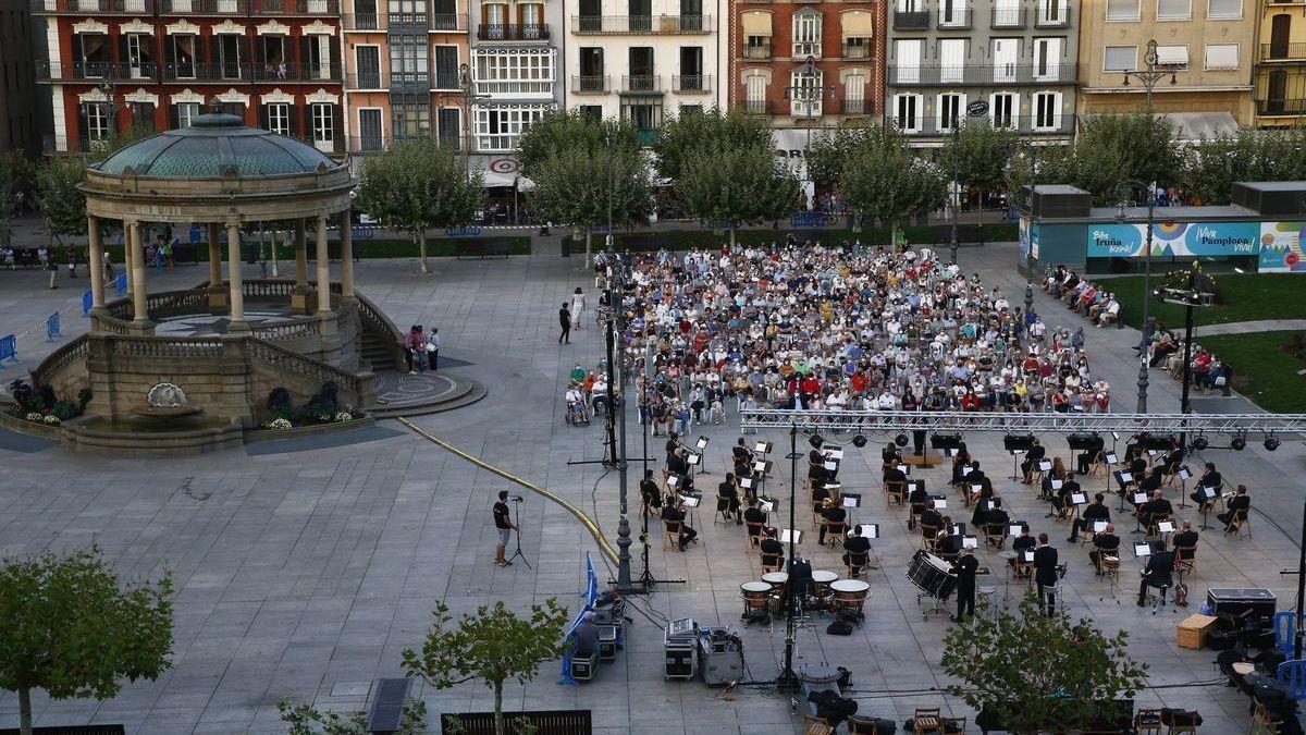 Concierto de la Banda de M&uacute;sica La Pamplonesa con motivo del D&iacute;a del Privilegio de la Uni&oacute;n el a&ntilde;o pasado